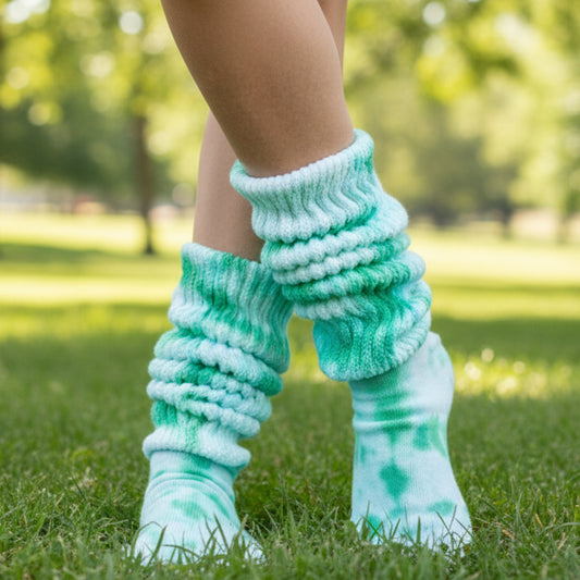 Vintage Ultimate Slouch Socks - Colorful Cotton/Nylon Socks For Women (Size 10-13)