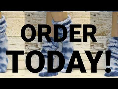 ULTIMATE Cotton Slouch Socks - Tie Dyed Indigo Blue
