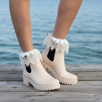 signature short ankle socks for rain boors