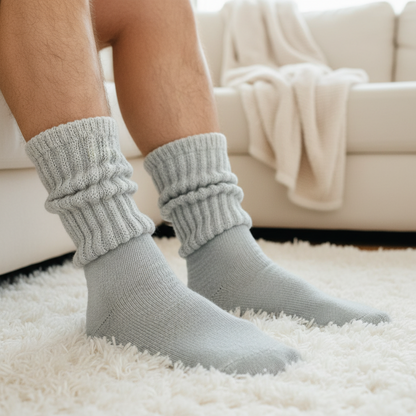 grey coton made in usa crew socks larger size for adlts