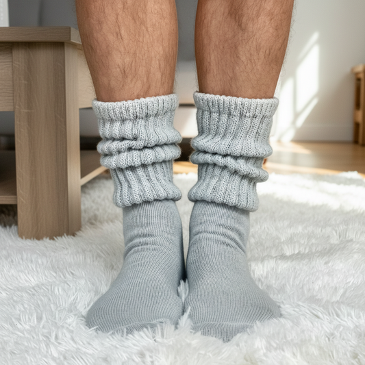 light grey cotton crew slouch socks ultimate quality larger for for adults