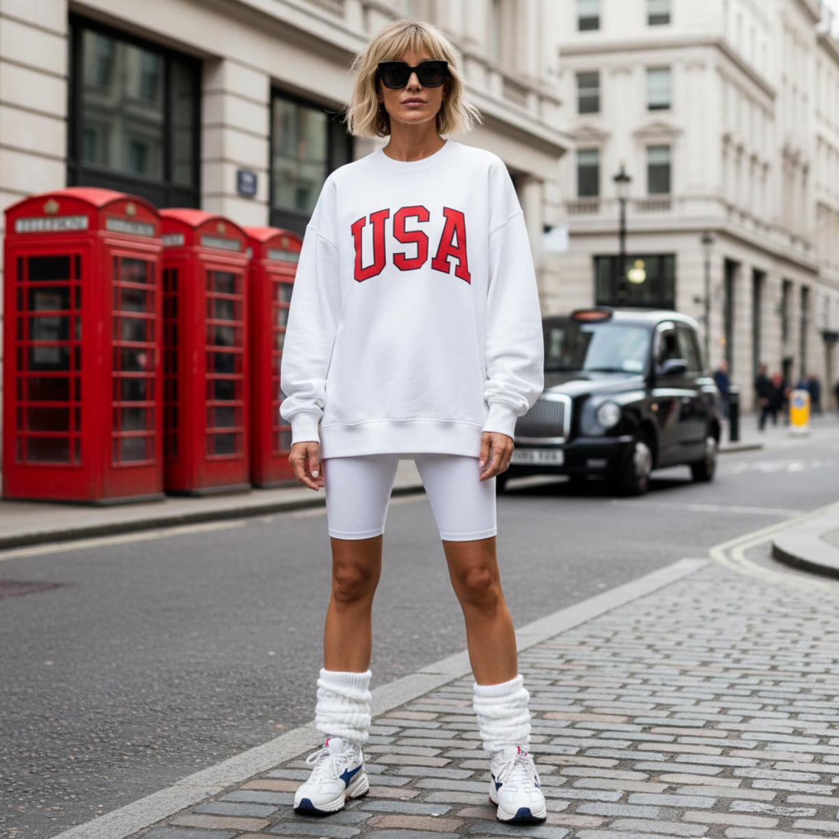 Princess Diana Athleisure Slouch Socks, Thick White Cotton Scrunch Socks for Leggings, Retro 1980s 1990s Workout Sneaker Footwear Gift 1pr
