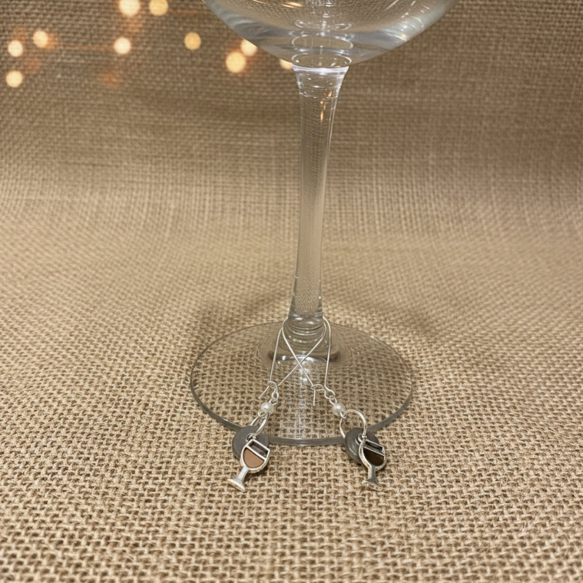 wine glass earrings that double as wine charms by Catherine cole