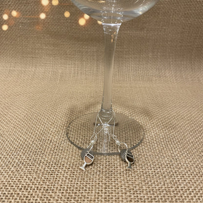 wine glass earrings that double as wine charms by Catherine cole