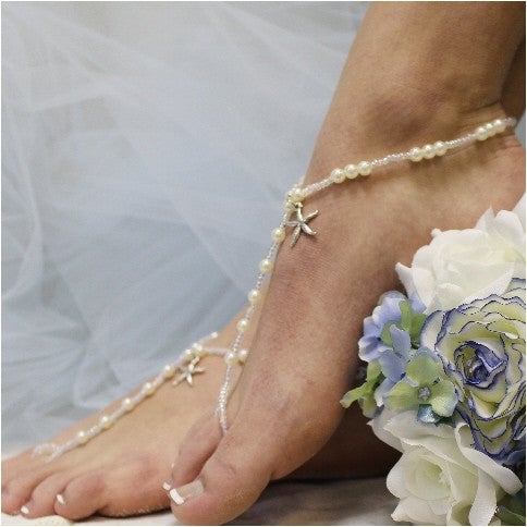 starfish barefoot sandals - starfish foot jewelry - starfish footless sandals - Catherine Cole Atelier