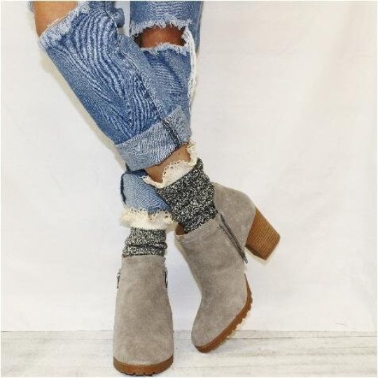 Organic salt n pepper super , Organic salt n pepper super soft sock for women - Made in USA by Catherine Cole signature stylesoft sock for women - Made in USA