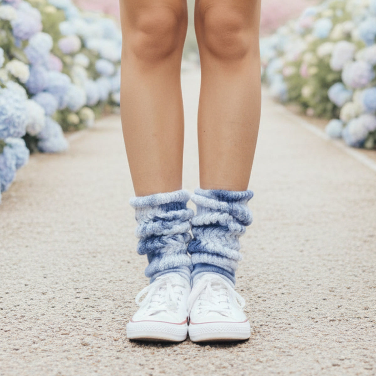 tie dye fashion socks women adult  HOOTER's indigo blue color - Tie dye socks women, slouch socks ladies