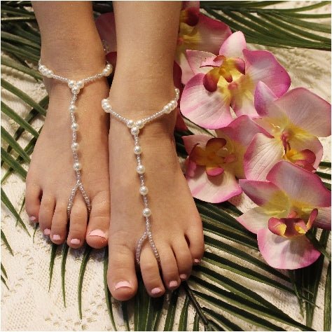 SEA OF LOVE  flower girl barefoot sandals - beach wedding footless sandals kids, best girls barefoot sandals near me.