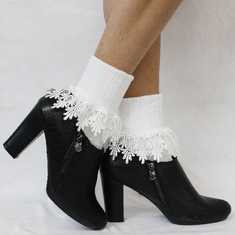 designer cotton usa made quality lace signature socks -  Catherine Cole Atelier, signature lace sock women's best quality near me