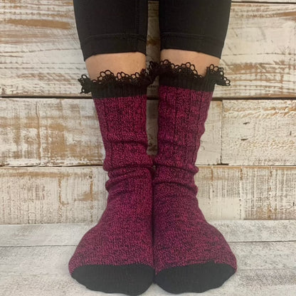 Lace top on sale boot socks