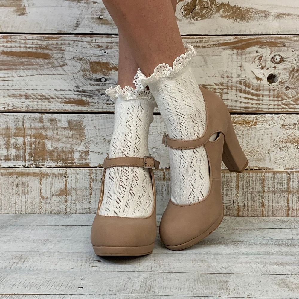 lace socks cute for heels selkie - Catherine Cole Atelier