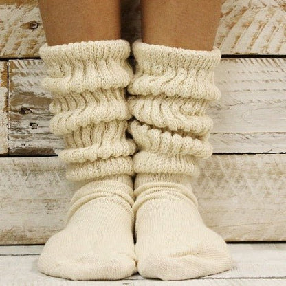 thick Hooter socks ladies cotton natural usa - Catherine Cole Atelier