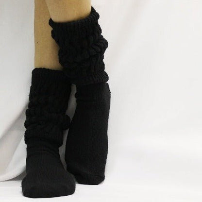 CUDDLY cotton slouch socks women  - black HOOTERS socks slouchy cotton best colors - Catherine Cole Atelier