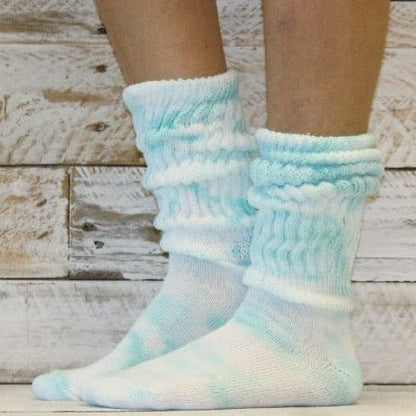 hooters socks tie dyed aqua quality - Catherine Cole Atelier, best quality tie dye socks women's.