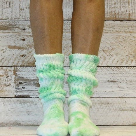 tie dye hooters socks women slouch cotton, Cloud Scrunch Socks, best quality tie dye socks women's