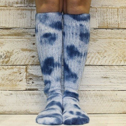 tie dye clothing socks women cotton HOOTERS best slouch scrunchy cotton socks- tie dye crew ankle socks womebn