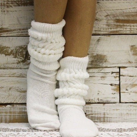 cotton slouch socks women - white - hooters socks fun , athletic socks, , slouch socks near me