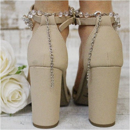 Wedding shoe anklets gracefill - tatiana, best wedding designer barefoot sandals